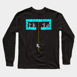 Fred Climbing into Peril - ZX Spectrum 8-Bit Legend Long Sleeve T-Shirt